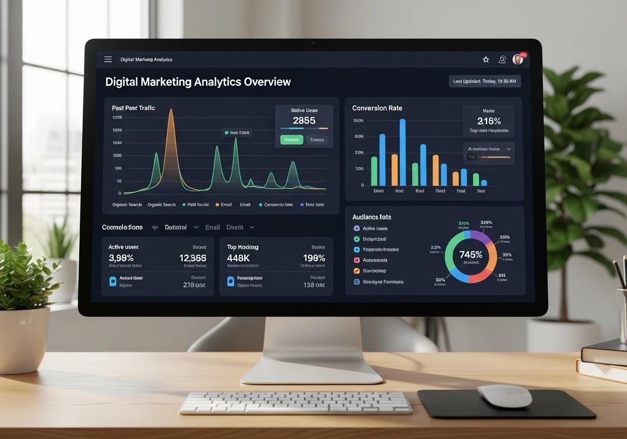 Digital marketing analytics dashboard