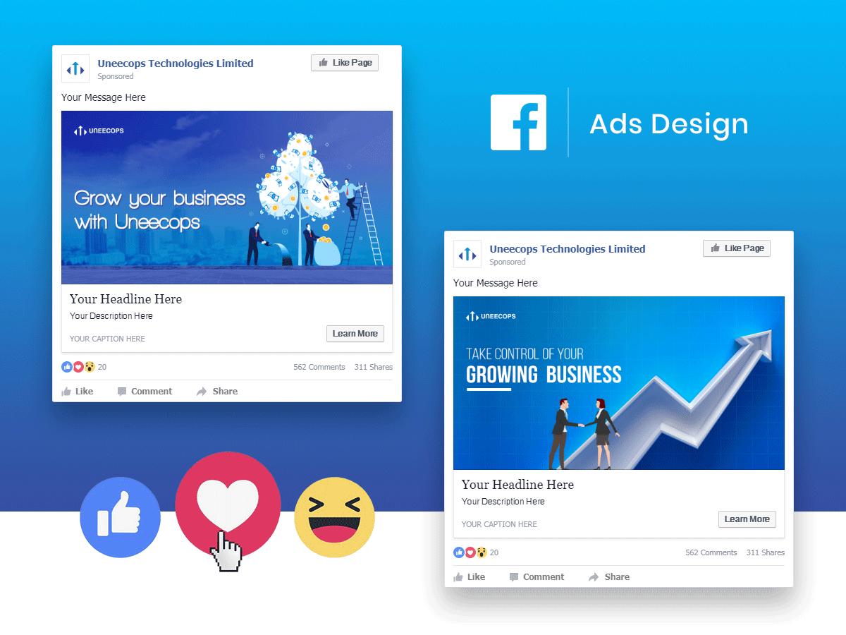 Facebook ads design samples